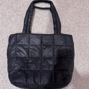 lululemon athletica Black Quilted Puffer Tote